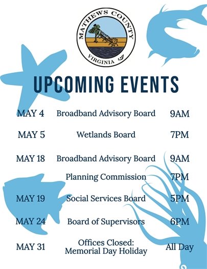 May 2021 Upcoming Events