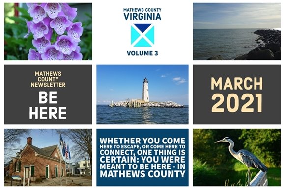Mathews County March 2021 Newsletter Cover